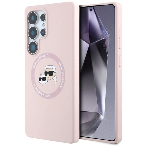 KARL LAGERFELD tok SAMSUNG Galaxy S25 Ultra KLHMS25LSKCHTCP (Mágneses szilikon kétfejű) rózsaszín tok KARL LAGERFELD tok SAMSUNG Galaxy S25 Ultra KLHMS25LSKCHTCP (Mágneses szilikon kétfejű) rózsaszín tok