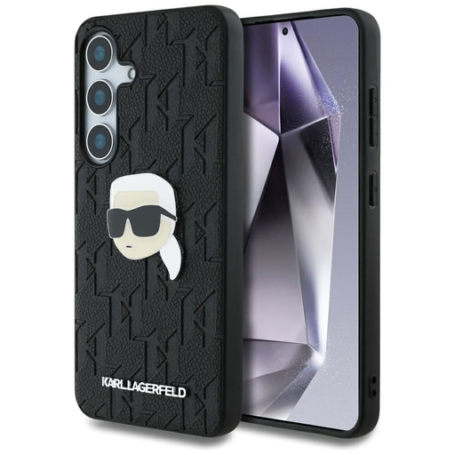 KARL LAGERFELD tok a SAMSUNG S25 KLHCS25SPGKLKIPK (PU Monogram K. Head Pin) fekete tok KARL LAGERFELD tok a SAMSUNG S25 KLHCS25SPGKLKIPK (PU Monogram K. Head Pin) fekete tok