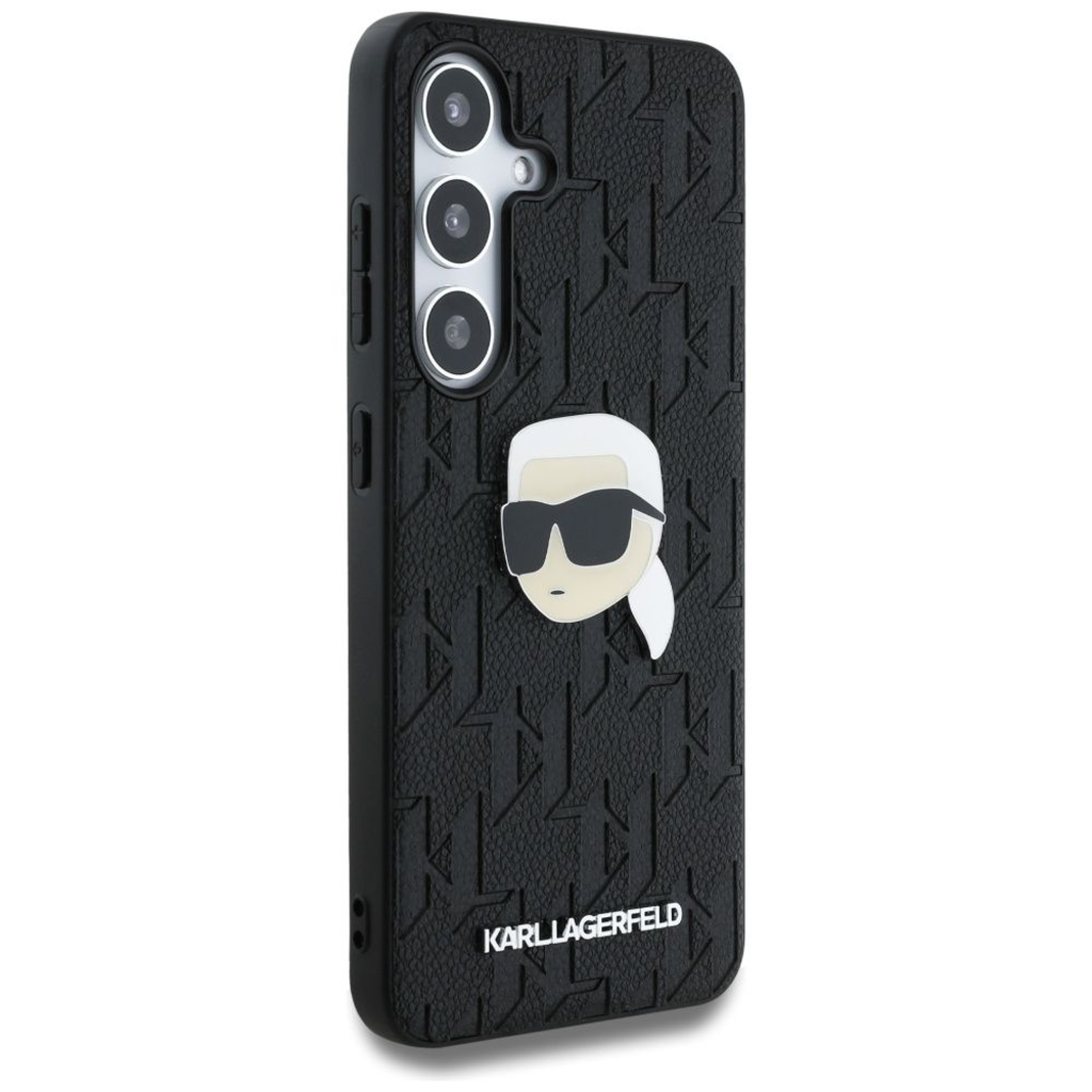 KARL LAGERFELD tok a SAMSUNG S25 KLHCS25SPGKLKIPK (PU Monogram K. Head Pin) fekete tok - 6