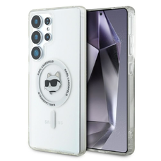 KARL LAGERFELD tok SAMSUNG S25 Ultra KLHMS25LHLSCHH (Magnetic IML Metal Choupette Head) fehér tok