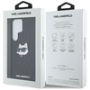 KARL LAGERFELD tok Samsung Galaxy S25 Ultra KLHCS25LPGKLCHPK (PU Monogram Choupette Head Pin) fekete tok - 1. kép