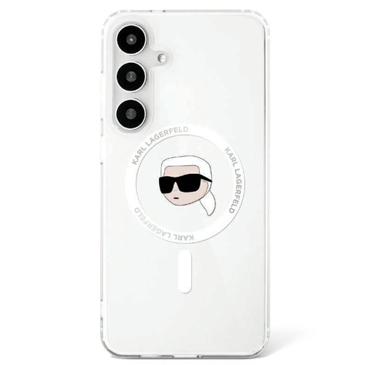 KARL LAGERFELD tok SAMSUNG S25 KLHMS25SHLSKIH (Mágneses IML Fém K. Fejek) fehér tok KARL LAGERFELD tok SAMSUNG S25 KLHMS25SHLSKIH (Mágneses IML Fém K. Fejek) fehér tok