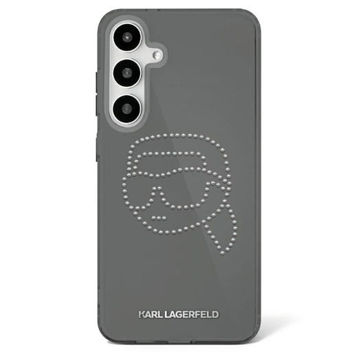 KARL LAGERFELD tok Samsung Galaxy S25 KLHCS25SHKHDCELK (IML Rhinestones K Head) fekete tok