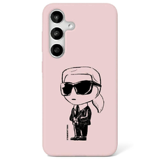 KARL LAGERFELD tok SAMSUNG S25 KLHMS25SPNYKGRTP (Mágneses Szilikon Graffiti Ikonik) pink tok