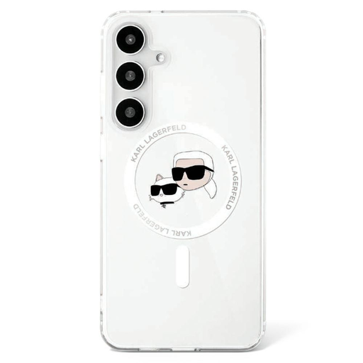 KARL LAGERFELD tok Samsung Galaxy S25 KLHMS25SHLSKCH (Mágneses IML fém KC fejjel) fehér tok