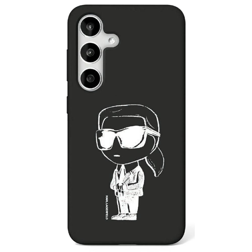 KARL LAGERFELD tok SAMSUNG S25 KLHMS25SPNYKGRTK (Mágneses Szilikon Graffiti Ikonik) fekete,