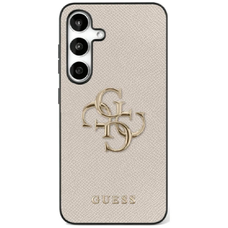 GUESS tok Samsung Galaxy S25 Ultra GUHCS25LPGT4MBE (PU Grained Big 4G és Classic Logo) bézs tok