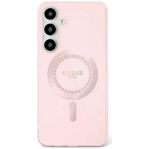 GUESS tok Samsung Galaxy S25 Ultra GUHMS25LPFTDTEP (Mágneses IML strasszkövek) rózsaszín tok GUESS tok Samsung Galaxy S25 Ultra GUHMS25LPFTDTEP (Mágneses IML strasszkövek) rózsaszín tok