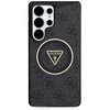 GUESS tok Samsung Galaxy S25 Ultra GUHMS25LHG4PRTGK (Magsafe IML fém csillámos 4G kör háromszög) fekete tok - 1. kép
