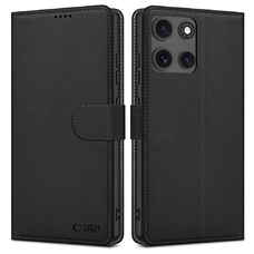 Tech-protect Wallet Motorola Moto G15 / G15 Power Matt Fekete tok