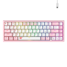 Havit KB874L RGB mechanická herná klávesnica (ružová/biela) Havit KB874L RGB mechanická herná klávesnica (ružová/biela)