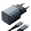 Vention GaN Töltő USB-C 20W +1m USB-C-L Kábel (Szürke) - 0. kép