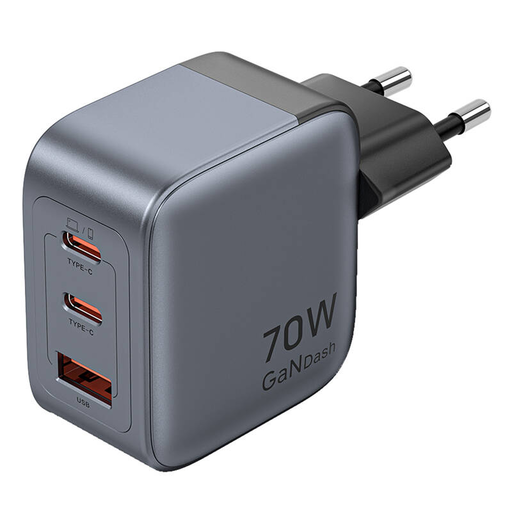 Vention GaN Töltő USB-C+C+A 70W (Szürke)