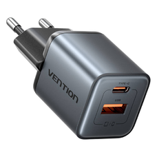 Vention GaN töltő USB-C + USB-A 30W (Szürke)