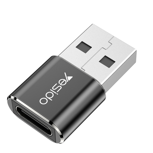 Yesido Adapter OTG GS09 - USB (férfi) - Type C (női) - fekete