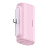 Baseus Kompakt USB-C 5000mAh, 20W teljesítményű Hordozható Akkumulátor (rózsaszín) - 1. kép