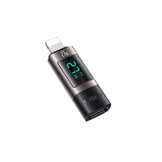 Yesido Adapter OTG GS25 - Lightning (hím) to Type C (nő) - LCD kijelzővel fekete