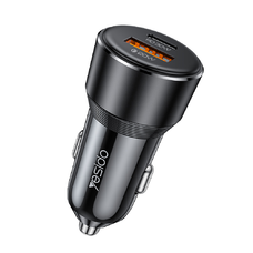 Yesido autós töltő Y64 - USB + Type C - 20W + PD 30W fekete