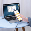 USB 2.0 C M (Jobb Szög) - C 5A Vention Kábel (Szürke) - 3. kép