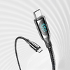USB 2.0 C-C Férfi 5A Vention 100 W LED Kábel 2M (Fekete) - 3. kép
