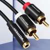 Audio kábel 3,5mm Női Jack - 2x RCA Férfi Vention VAB-R01-B200 2m Fekete - 0. kép
