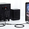 Audio kábel 3,5mm Női Jack - 2x RCA Férfi Vention VAB-R01-B200 2m Fekete - 1. kép