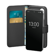 Puro Booklet Case fliptok pénztárcával Samsung Galaxy S25+ - fekete tok