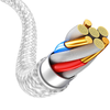Blavec Cable Candy fonott - Type C - Lightning - PD 20W 2,4A 2 méter (CCA-CL24W20) fehér, - 3. kép