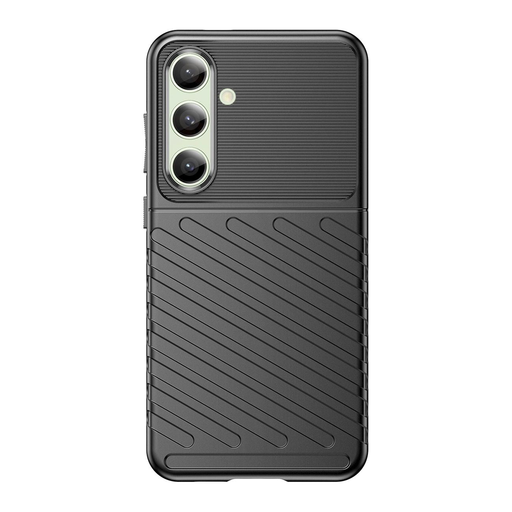 Thunder puzdro Samsung Galaxy S24 FE silikónové pancierové puzdro - čierne