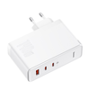 Baseus fali töltő GaN5 Pro PD 140W 2x USB-C 1x USB fehér + USB-C - USB-C 240W kábel - 2. kép