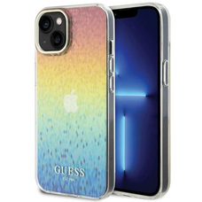 Guess IML Facettált Tükör Disco Iridescent tok iPhone 15 - többszínű