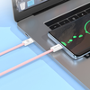 Blavec Cable Candy fonott - Típus C-ről Típus C-re - PD 60W 3A 2 méter (CCA-CC3P20) rózsaszín kábel - 2. kép