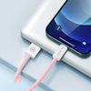 Blavec Cable Candy fonott - Típus C-ről Típus C-re - PD 60W 3A 2 méter (CCA-CC3P20) rózsaszín kábel - 4. kép