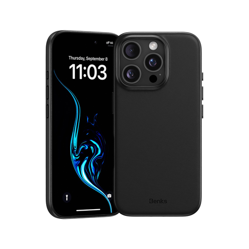 Benks Mágneses Vita Pro Szilikon Tok iPhone 16 Pro Max fekete tok Benks Mágneses Vita Pro Szilikon Tok iPhone 16 Pro Max fekete tok