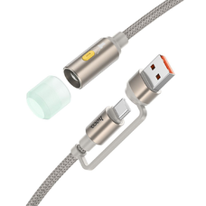 HOCO kábel USB A / Type C LED fénnyel UA38C arany