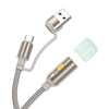 HOCO kábel USB A / Type C LED fénnyel UA38C arany - 1. kép
