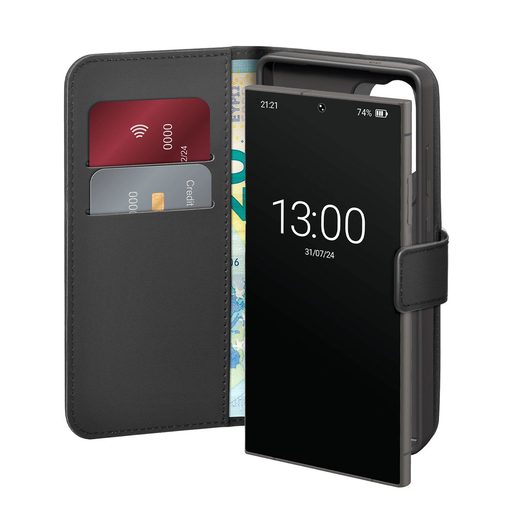 Puro Booklet Case flip tok pénztárcafunkcióval Samsung Galaxy S25 Ultra - fekete tok Puro Booklet Case flip tok pénztárcafunkcióval Samsung Galaxy S25 Ultra - fekete tok