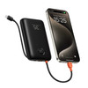 VEGER powerbank 20000 mAh beépített kábelekkel Type C / Lightning PD QC3.0 35W K2 (W2068) fekete - 1. kép