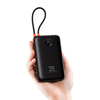 VEGER powerbank 20000 mAh beépített kábelekkel Type C / Lightning PD QC3.0 35W K2 (W2068) fekete - 2. kép
