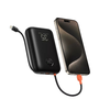 VEGER powerbank 30000 mAh beépített kábelekkel Type C / Lightning PD QC3.0 35W K3 (W3018) fekete - 0. kép