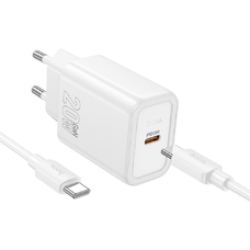 HOCO fali töltő Type C + Type C - Lightning kábel PD QC 20W N60 fehér