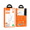 HOCO fali töltő Type C + Type C - Lightning kábel PD QC 20W N60 fehér - 3. kép