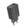HOCO fali töltő USB A + Type C PD QC3.0 3A 20W N61 fekete - 0. kép