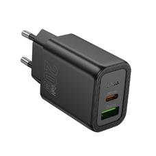 HOCO fali töltő USB A + Type C PD QC3.0 3A 20W N61 fekete