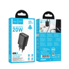 HOCO fali töltő USB A + Type C PD QC3.0 3A 20W N61 fekete - 2. kép