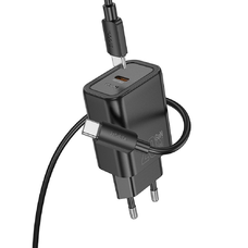 HOCO falitöltő Type C + kábel Type C lightning 20W N60 fekete