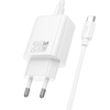 HOCO falitöltő Type C + kábel Type C to Type C PD QC 20W N60 fehér - 0. kép