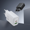 HOCO fali töltő USB A + Type C + kábel Type C to Lightning PD QC3.0 3A 30W N63 fehér - 2. kép