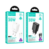 HOCO fali töltő Type C + kábel Type C Lightninghez PD QC 30W N62 fekete, - 2. kép