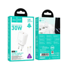 HOCO fali töltő Type C + Type C - Lightning kábel PD QC 30W N62 fehér - 3. kép